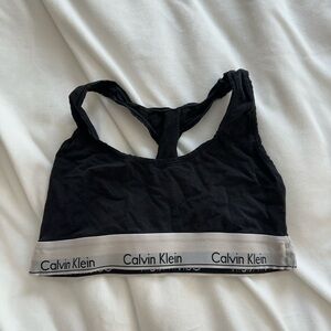 Calvin Klein Black Bralette with Contrast Logo Band